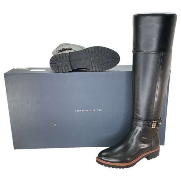Tommy Hilfiger Felvia Black Knee High Womens Boots Size 6M - Picture 12 of 13